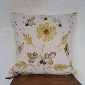 Handmade Eco-Printed Cotton Pillow Case – 50x50 cm